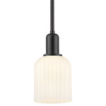Bridal Veil 716 Stem Pendant - Matte Black / Gloss White