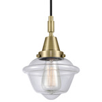 Oxford 447 Pendant - Antique Brass / Clear