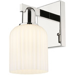 Bridal Veil Wall Sconce - Polished Nickel / Gloss White
