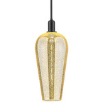 Chelsea Stem Pendant - Matte Black / Mercury