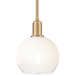 Brookhaven Globe Stem Pendant - Brushed Brass / Brookhaven Opal