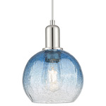 Brookhaven Globe Pendant - Polished Nickel / Brookhaven Sapphire