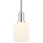 Bridal Veil 716 Stem Pendant - Polished Nickel / Gloss White