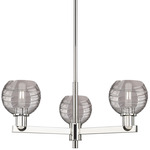 Athens Arcadia Deco Swirl Small Chandelier - Polished Nickel / Light Smoke Athens Arcadia Deco Swirl Small Chandelier - Polished Nickel / Light Smoke