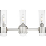 Arden Bathroom Vanity Light - Satin Nickel / Clear
