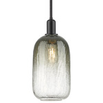 Brookhaven Cloche Stem Hung Pendant - Matte Black / Brookhaven Slate