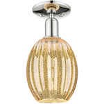 Preston Bulb Semi Flush Ceiling Light - Polished Nickel / Mercury