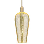 Chelsea Stem Pendant - Brushed Brass / Mercury