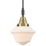 Oxford 447 Pendant - Black / Antique Brass / Matte White