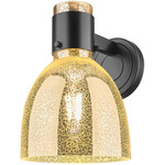 Lawton Bell Wall Sconce - Matte Black / Mercury