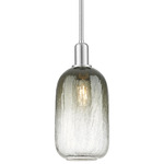 Brookhaven Cloche Stem Hung Pendant - Brushed Satin Nickel / Brookhaven Slate