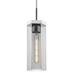 Blakeley Stem Pendant - Polished Nickel / Light Smoke