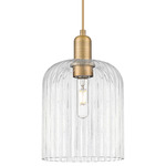 Bridal Veil 716 Pendant - Brushed Brass / Clear