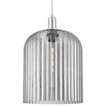 Bridal Veil 716 Pendant - Brushed Satin Nickel / Light Smoke