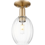 Preston Bulb Semi Flush Ceiling Light - Champagne Bronze / Clear
