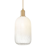 Brookhaven Cloche Pendant - Brushed Brass / Brookhaven Opal
