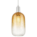 Brookhaven Cloche Pendant - Brushed Satin Nickel / Brookhaven Amber