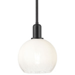 Brookhaven Globe Stem Pendant - Matte Black / Brookhaven Opal
