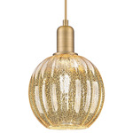Preston Globe Pendant - Brushed Brass / Mercury