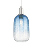 Brookhaven Cloche Pendant - Polished Nickel / Brookhaven Sapphire