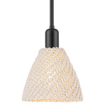 Bristol Natural Stem Pendant - Matte Black / Natural White Fiber