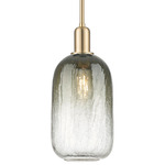 Brookhaven Cloche Stem Hung Pendant - Champagne Bronze / Brookhaven Slate