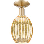 Preston Bulb Semi Flush Ceiling Light - Champagne Bronze / Mercury