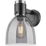 Lawton Bell Wall Sconce - Matte Black / Smoke