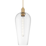 Chelsea 716 Pendant - Brushed Brass / Clear