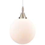 Beacon 447 Cord Pendant - Brushed Satin Nickel / Matte White Beacon 447 Cord Pendant - Brushed Satin Nickel / Matte White