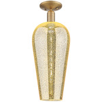 Chelsea 716 Semi Flush Ceiling Light - Brushed Brass / Mercury
