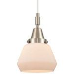 Fulton 447 Pendant - Brushed Satin Nickel / Matte White