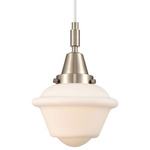Oxford 447 Pendant - Brushed Satin Nickel / Matte White