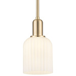 Bridal Veil 716 Stem Pendant - Champagne Bronze / Gloss White