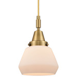 Fulton 447 Pendant - Brushed Brass / Matte White