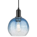 Brookhaven Globe Pendant - Matte Black / Brookhaven Sapphire