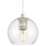 Crown Point 434 Pendant - Polished Nickel / Clear