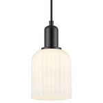 Bridal Veil Small Pendant - Matte Black / Gloss White