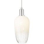 Brookhaven Flute Pendant - Brushed Satin Nickel / Brookhaven Opal