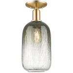 Brookhaven Cloche Semi Flush Ceiling Light - Champagne Bronze / Brookhaven Slate
