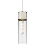 Bolivar Cord Pendant - Satin Nickel / Clear
