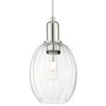 Preston Bulb Pendant - Polished Nickel / Clear