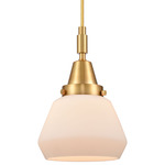 Fulton 447 Pendant - Satin Gold / Matte White