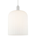 Bridal Veil 716 Pendant - Brushed Satin Nickel / Gloss White