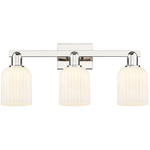 Bridal Veil 716 Bathroom Vanity Light - Polished Nickel / Gloss White