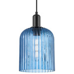 Bridal Veil 716 Pendant - Matte Black / Blue