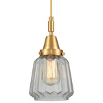 Chatham Pendant - Satin Gold / Clear