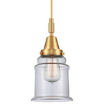 Canton 447 Pendant - Satin Gold / Clear