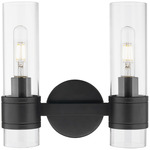 Arden Bathroom Vanity Light - Matte Black / Clear