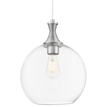 Astor Pendant - Satin Nickel / Clear